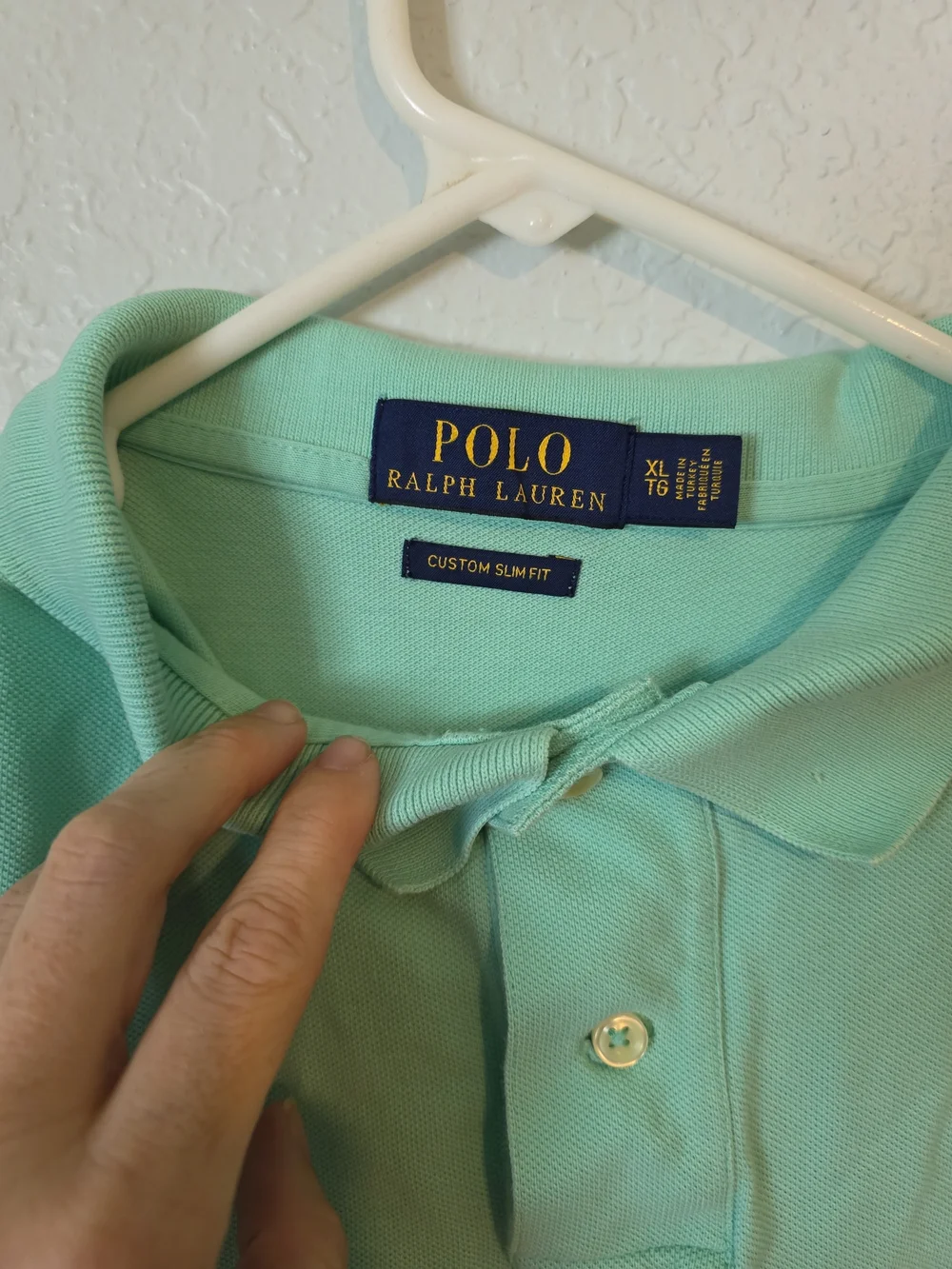 Ralph Lauren Men's Mint Green Polo Shirt with Embroidered Pony
